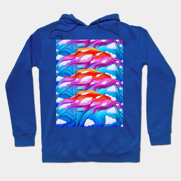 Colorful Heavenly Sunset Blanket of Comfort Pattern Hoodie by Art by Deborah Camp